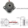 24V 100dB Wire Buzzer Working Of Piezo Active Buzzer