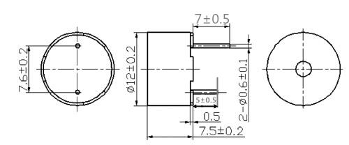 IC magnetik buzzer aktif struktur lan sirkuit desain